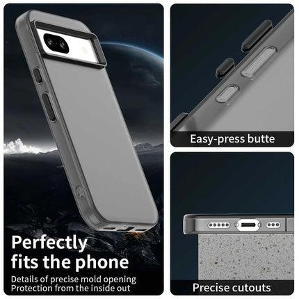 For Google Pixel 8a Case PC+TPU+PET Matte Anti-Drop Phone Back Cover