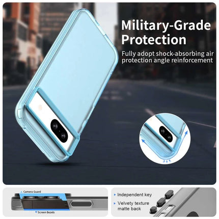 For Google Pixel 8a Case PC+TPU+PET Matte Anti-Drop Phone Back Cover