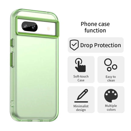 For Google Pixel 8a Case PC+TPU+PET Matte Anti-Drop Phone Back Cover