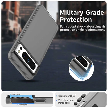 For Google Pixel 8 Pro Case PC+TPU+PET Matte Anti-Drop Phone Back Cover