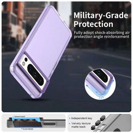 For Google Pixel 8 Pro Case PC+TPU+PET Matte Anti-Drop Phone Back Cover