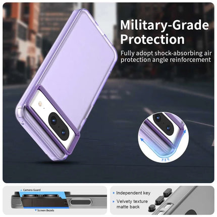 For Google Pixel 8 Case PC+TPU+PET Matte Anti-Drop Phone Back Cover
