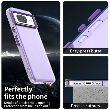 For Google Pixel 8 Case PC+TPU+PET Matte Anti-Drop Phone Back Cover