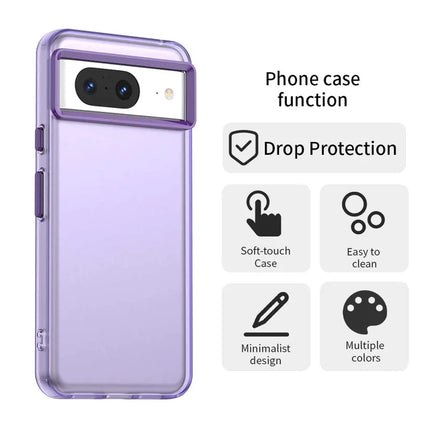 For Google Pixel 8 Case PC+TPU+PET Matte Anti-Drop Phone Back Cover