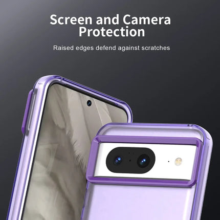 For Google Pixel 8 Case PC+TPU+PET Matte Anti-Drop Phone Back Cover