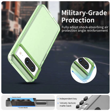 For Google Pixel 8 Case PC+TPU+PET Matte Anti-Drop Phone Back Cover