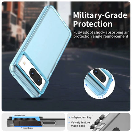 For Google Pixel 8 Case PC+TPU+PET Matte Anti-Drop Phone Back Cover