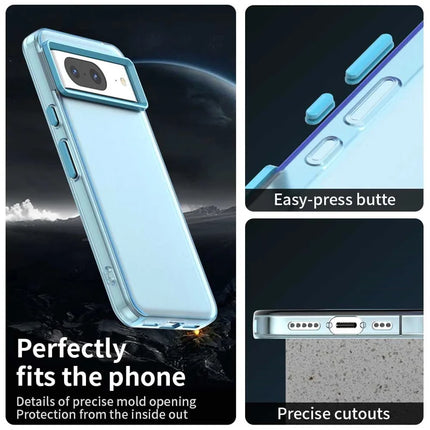 For Google Pixel 8 Case PC+TPU+PET Matte Anti-Drop Phone Back Cover
