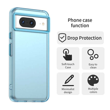 For Google Pixel 8 Case PC+TPU+PET Matte Anti-Drop Phone Back Cover