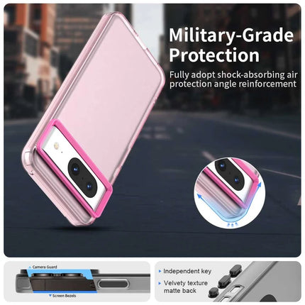 For Google Pixel 8 Case PC+TPU+PET Matte Anti-Drop Phone Back Cover