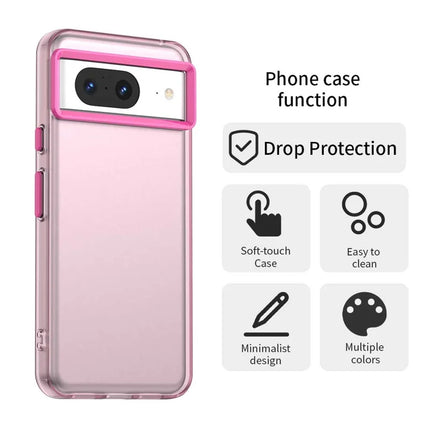 For Google Pixel 8 Case PC+TPU+PET Matte Anti-Drop Phone Back Cover