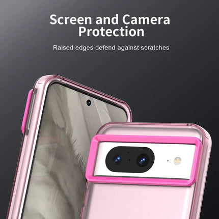 For Google Pixel 8 Case PC+TPU+PET Matte Anti-Drop Phone Back Cover