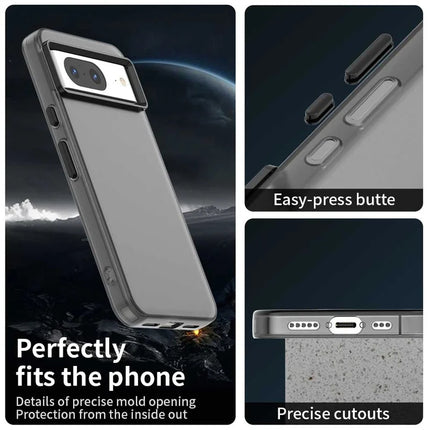For Google Pixel 8 Case PC+TPU+PET Matte Anti-Drop Phone Back Cover