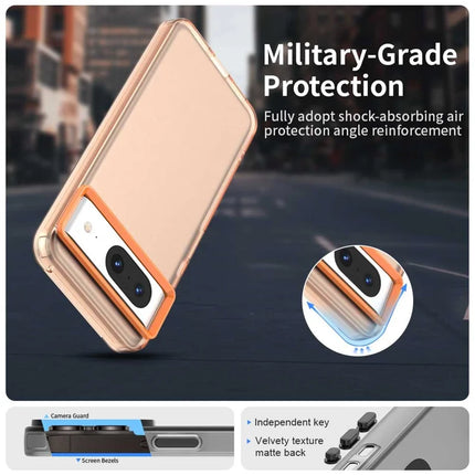 For Google Pixel 8 Case PC+TPU+PET Matte Anti-Drop Phone Back Cover
