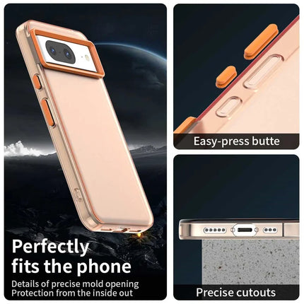 For Google Pixel 8 Case PC+TPU+PET Matte Anti-Drop Phone Back Cover