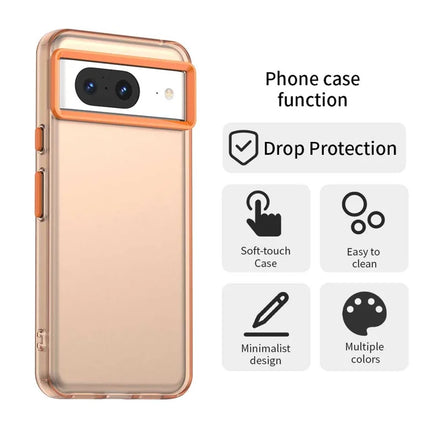 For Google Pixel 8 Case PC+TPU+PET Matte Anti-Drop Phone Back Cover