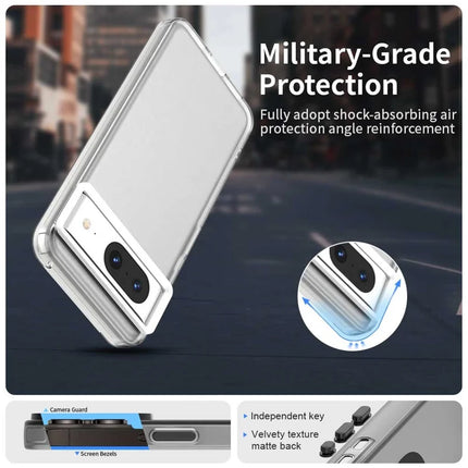 For Google Pixel 8 Case PC+TPU+PET Matte Anti-Drop Phone Back Cover