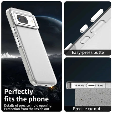 For Google Pixel 8 Case PC+TPU+PET Matte Anti-Drop Phone Back Cover