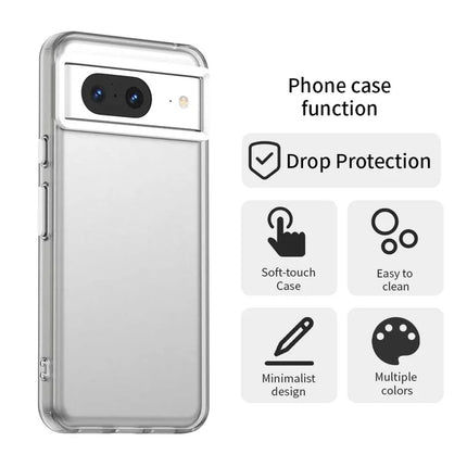 For Google Pixel 8 Case PC+TPU+PET Matte Anti-Drop Phone Back Cover