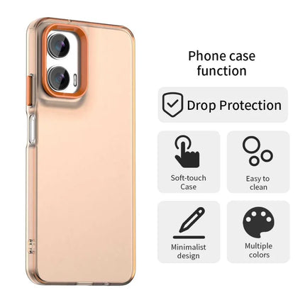 For Motorola Moto G35 5G Case PC+TPU+PET Matte Anti-Drop Phone Back Cover