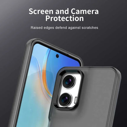 For Motorola Moto G35 5G Case PC+TPU+PET Matte Anti-Drop Phone Back Cover