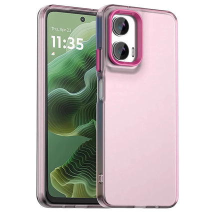 For Motorola Moto G35 5G Case PC+TPU+PET Matte Anti-Drop Phone Back Cover - Red
