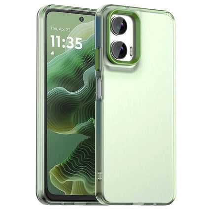 For Motorola Moto G35 5G Case PC+TPU+PET Matte Anti-Drop Phone Back Cover - Green