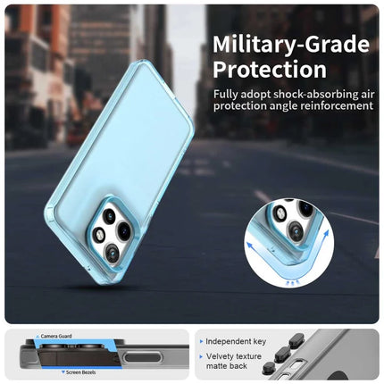 For Motorola Edge 50 Neo 5G / S50 5G Case PC+TPU+PET Matte Anti-Drop Phone Back Cover