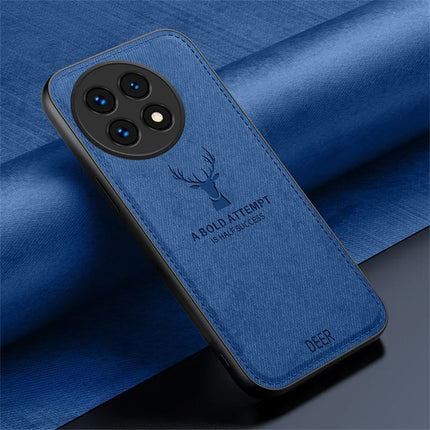 For OnePlus 13 Case Deer Pattern Cloth Texture PU Leather Hybrid Phone Cover