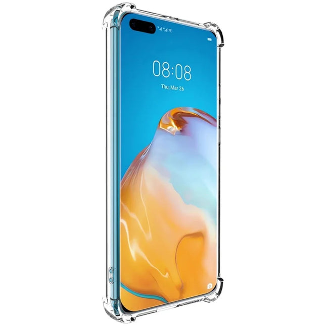 IMAK UX-4 Series Clear Phone Case for Huawei P40 Pro Four Corner Shockproof TPU Back Cover