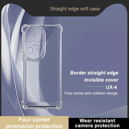 IMAK UX-4 Series Clear Phone Case for Huawei P50 Pro 4G Four Corner Shockproof TPU Back Cover