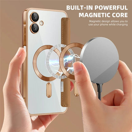 For Samsung Galaxy A06 Case Compatible with MagSafe RFID Blocking Leather Phone Cover