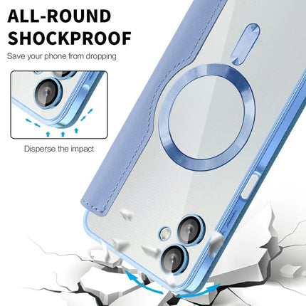 For Samsung Galaxy A06 Case Compatible with MagSafe RFID Blocking Leather Phone Cover