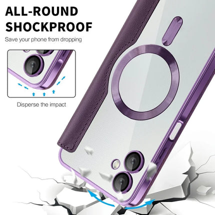 For Samsung Galaxy A06 Case Compatible with MagSafe RFID Blocking Leather Phone Cover