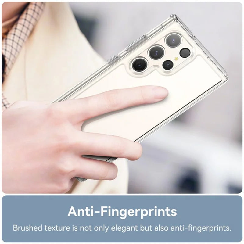 ShopCaseCart Stylish Cover Samsung Galaxy S23 Ultra Protective cover TPU+Acrylic Clear Phone Guard with Tempered Glass Film