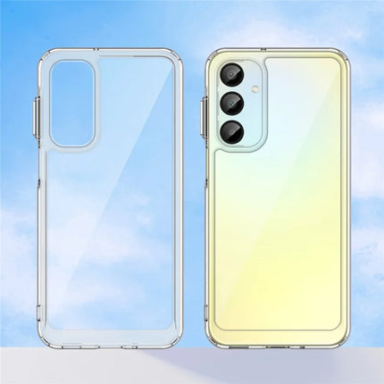 WANLONFENG MF Series for Samsung Galaxy A16 4G / 5G Case TPU+Acrylic Clear Phone Cover with Tempered Glass Film