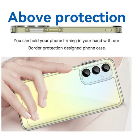 WANLONFENG MF Series for Samsung Galaxy A16 4G / 5G Case TPU+Acrylic Clear Phone Cover with Tempered Glass Film