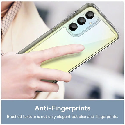 WANLONFENG MF Series for Samsung Galaxy A16 4G / 5G Case TPU+Acrylic Clear Phone Cover with Tempered Glass Film