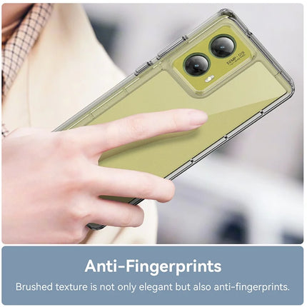 WANLONFENG MF Series for Motorola Moto G85 5G / S50 Neo 5G Case TPU+Acrylic Clear Phone Cover with Tempered Glass Film
