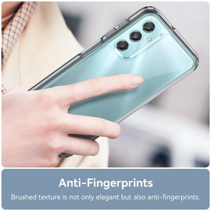 WANLONFENG MF Series for Samsung Galaxy A24 4G (162.1 x 77.6 x 8.3mm) Case TPU+Acrylic Clear Phone Cover with Tempered Glass Film