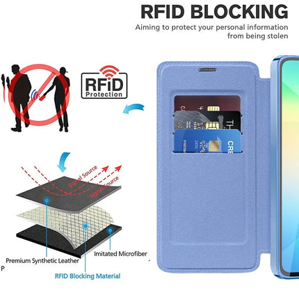 For Samsung Galaxy A06 Case Compatible with MagSafe Rhombus PU Leather Phone Cover