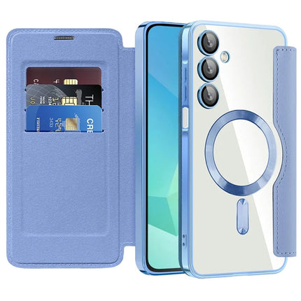 For Samsung Galaxy A16 4G / 5G Case Compatible with MagSafe Rhombus PU Leather Phone Cover
