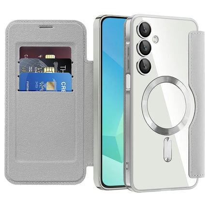 For Samsung Galaxy A16 4G / 5G Case Compatible with MagSafe Rhombus PU Leather Phone Cover