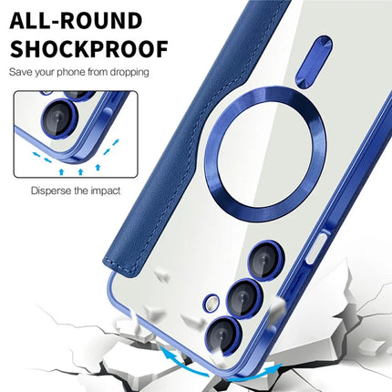 For Samsung Galaxy A16 4G / 5G Case Compatible with MagSafe Rhombus PU Leather Phone Cover