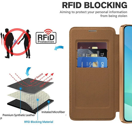 For Samsung Galaxy A16 4G / 5G Case Compatible with MagSafe Rhombus PU Leather Phone Cover