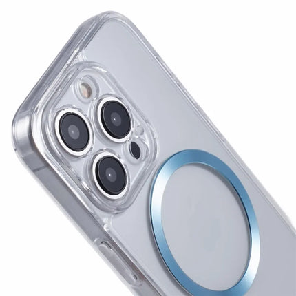 For iPhone 15 Pro Max Case Compatible with MagSafe CD Vein TPU+Acrylic Phone Cover