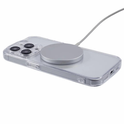 For iPhone 15 Pro Max Case Compatible with MagSafe CD Vein TPU+Acrylic Phone Cover