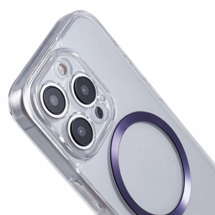 For iPhone 15 Pro Max Case Compatible with MagSafe CD Vein TPU+Acrylic Phone Cover