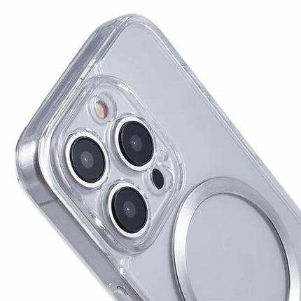For iPhone 15 Pro Max Case Compatible with MagSafe CD Vein TPU+Acrylic Phone Cover