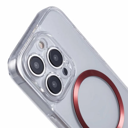 For iPhone 15 Pro Max Case Compatible with MagSafe CD Vein TPU+Acrylic Phone Cover